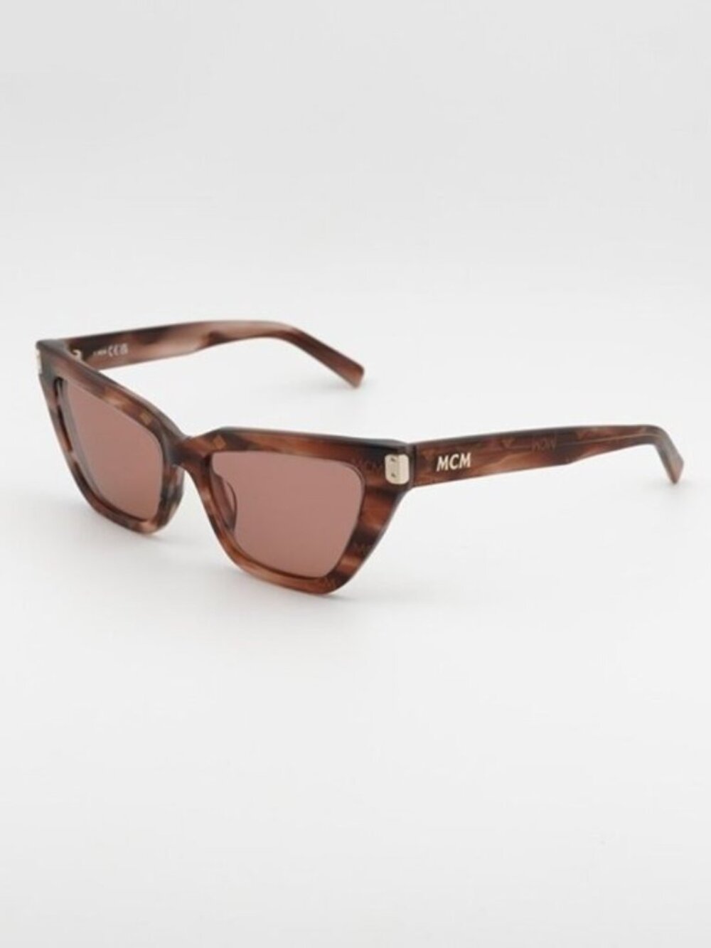 MCM MW0010 74S Sunglasses Pink Havana Cat Eye Frame, Bordeaux Lenses